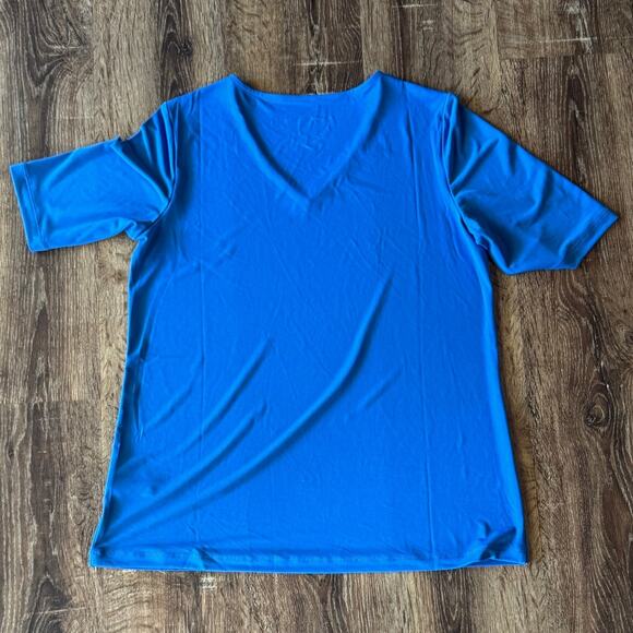 Susan Graver Size Small Blue 3/4 Sleeve Shirt Modern Essentials - Picture 6 of 6